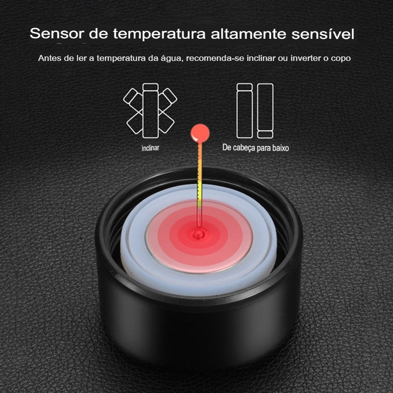 Garrafa térmica com led stanley 500ml inox Display Digital