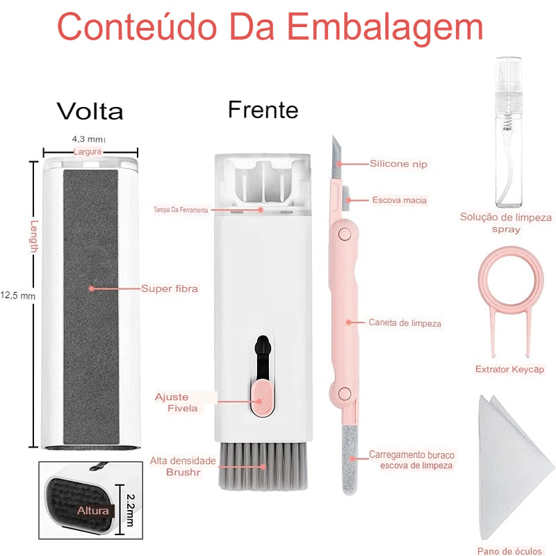 7 Em 1 Kit De Escova Para Limpeza De Teclado De Computador