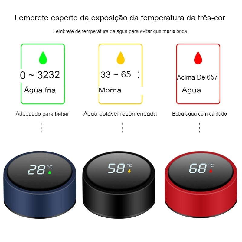 Garrafa térmica com led stanley 500ml inox Display Digital