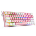 Teclado Mecânico Redragon Fizz Rgb Branco/cinza K617 Us Red