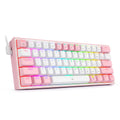 Teclado Mecânico Redragon Fizz Rgb Branco/cinza K617 Us Red