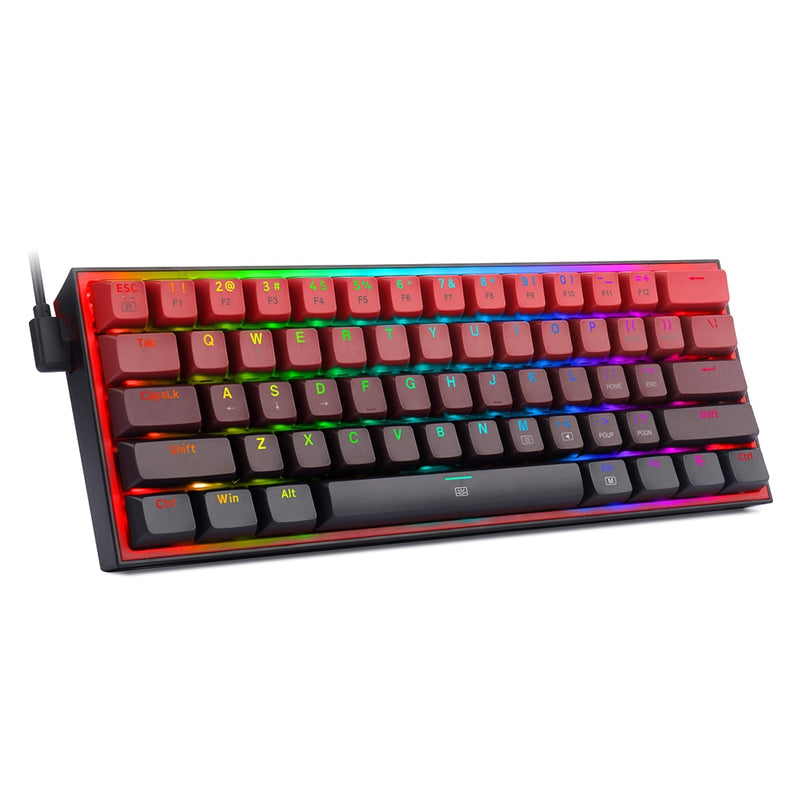 Teclado Mecânico Redragon Fizz Rgb Branco/cinza K617 Us Red